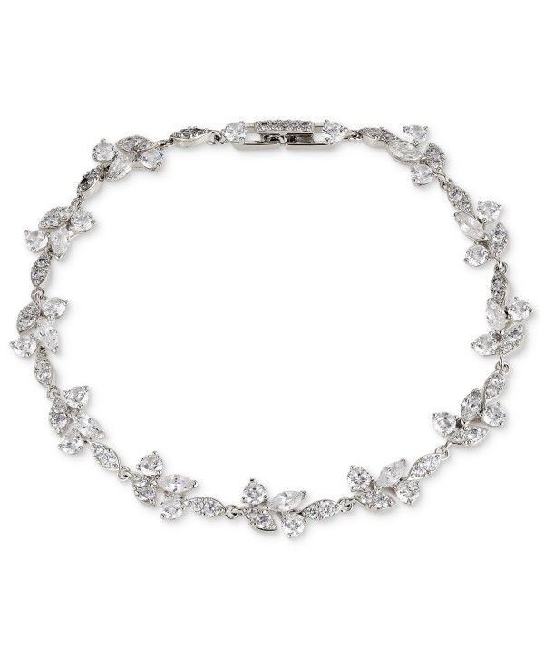 Silver-Tone Crystal Line Bracelet