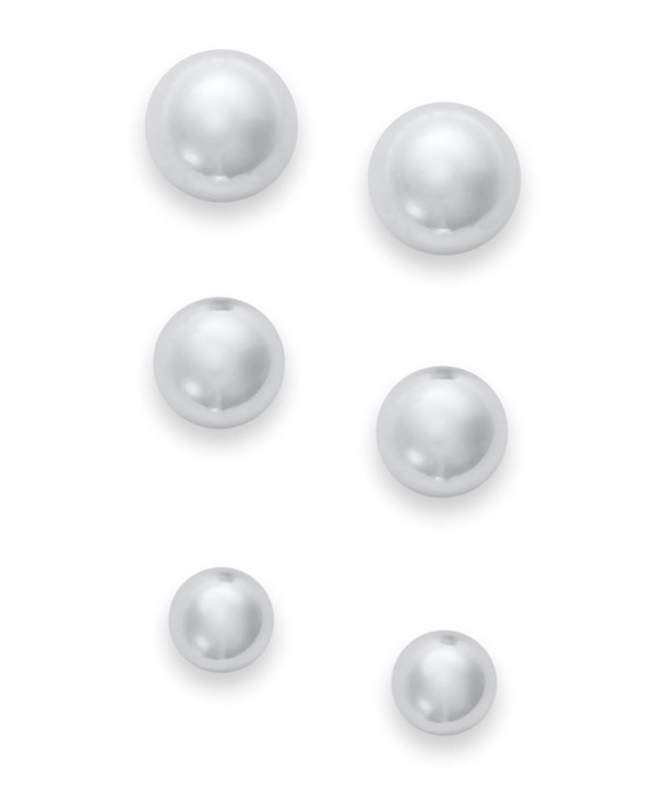 Set of 3 Ball Stud Earrings