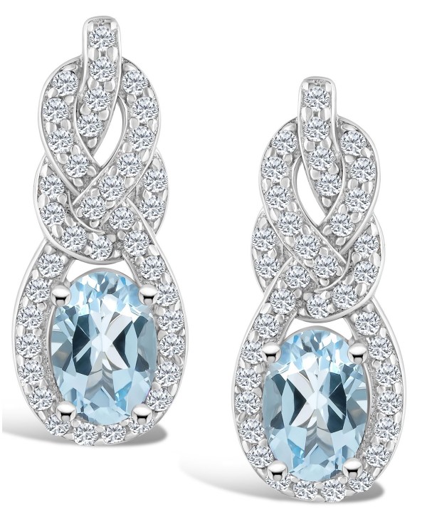 (3/4 ct. t.w.) Halo Drop Earrings