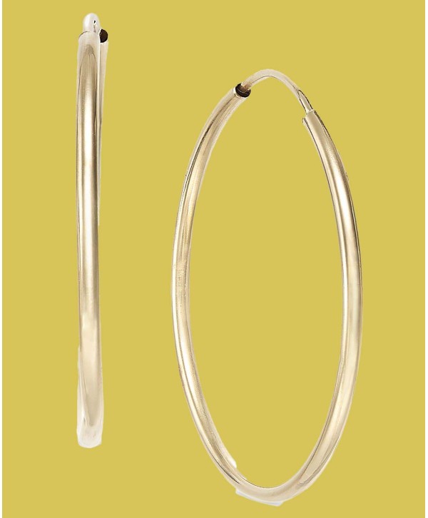 Polished Endless Hoop Earrings in 10k Gold