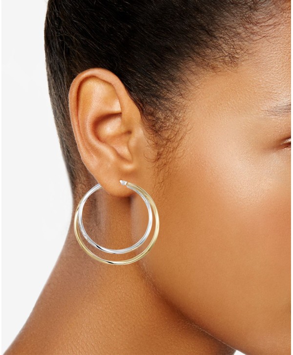 Interlocking Hoop Earrings in 14k Gold-Plated Silver