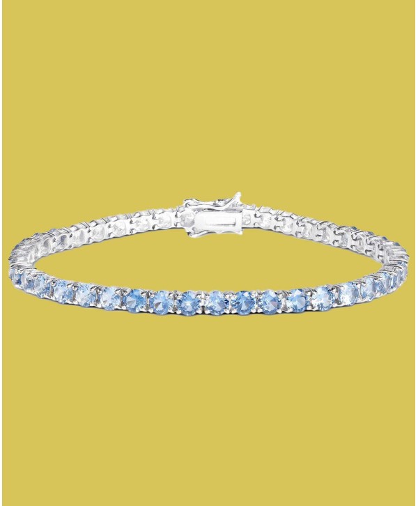 Blue Cubic Zirconia Tennis Bracelet