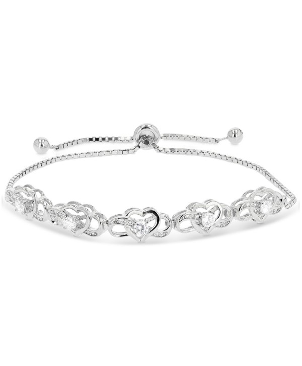 Cubic Zirconia Infinity Heart Bracelet