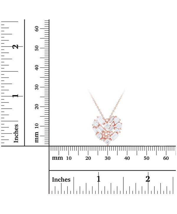 Cubic Zirconia Scattered Cluster Heart 18