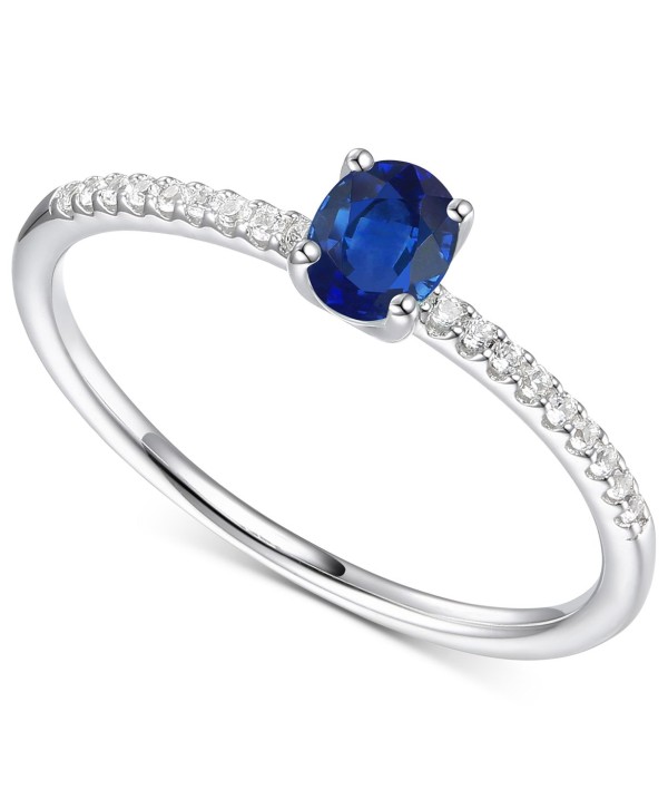 Sapphire (1/2 ct. t.w.) & Diamond (1/20 ct. t.w.) Ring