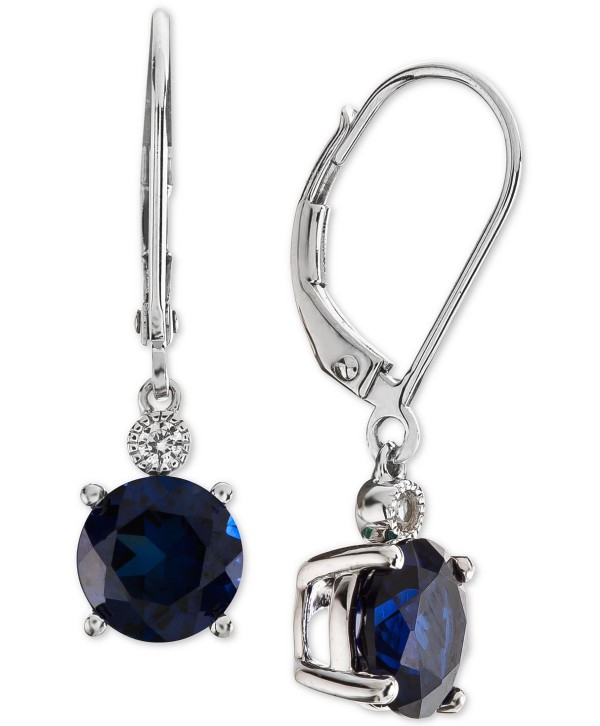 Sapphire (2-7/8 ct. t.w.) & White Sapphire Accent Drop Earrings