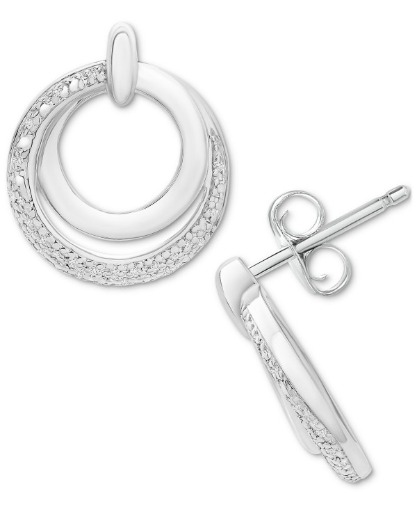 Diamond Double Circle Pendant Necklace & Drop Earrings (1/6 ct. t.w.)