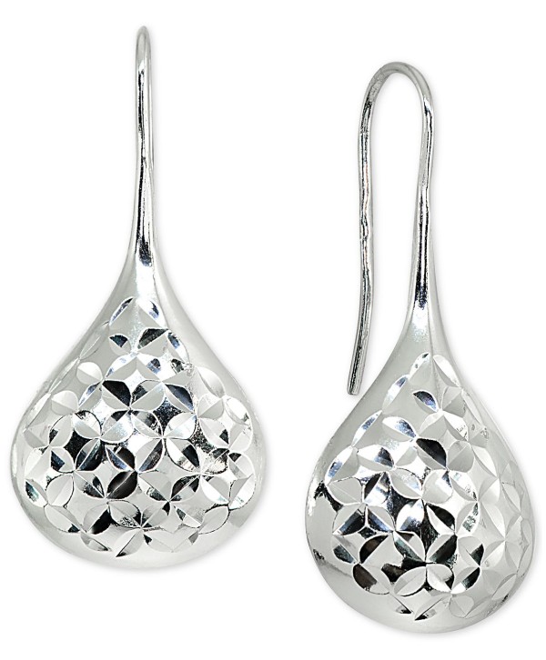 Textured Teardrop Drop Earrings