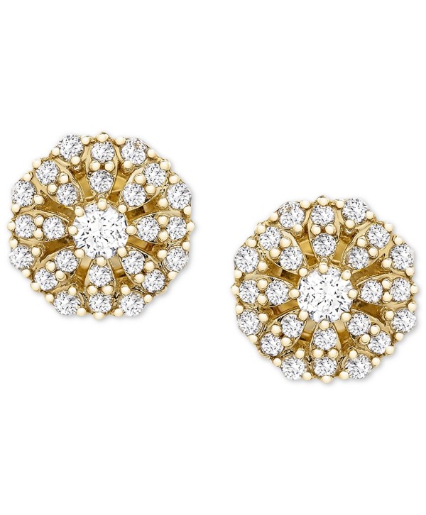 Diamond Cluster Stud Earrings (1/4 ct. t.w.) in 14k Gold