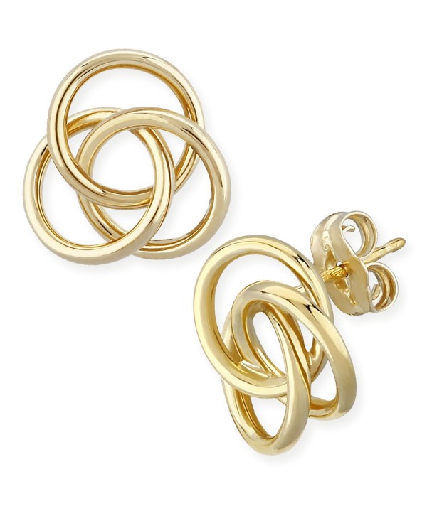 Love Knot Stud Earrings in 14k Gold