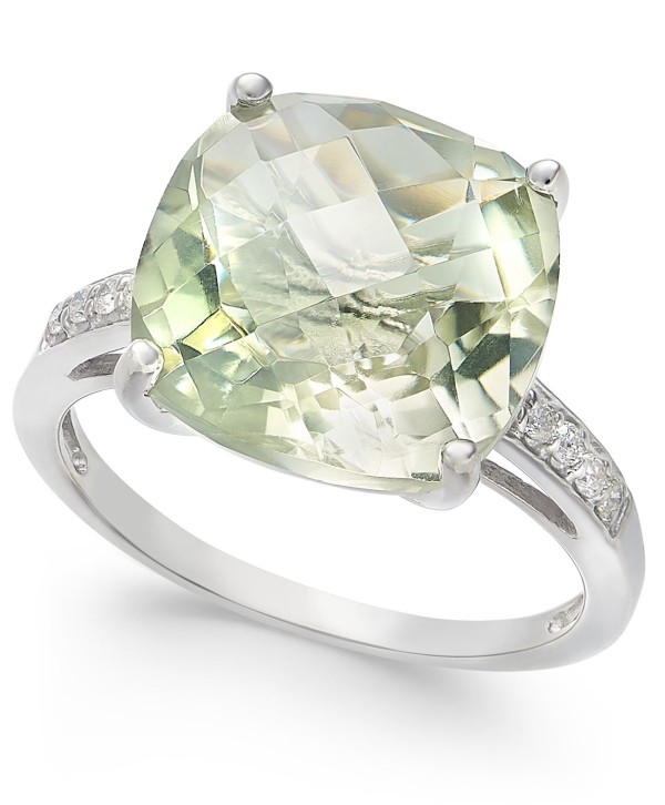 Mint Quartz (6-1/4 ct. t.w.) & White Topaz (1/10 ct. t.w.) Statement Ring