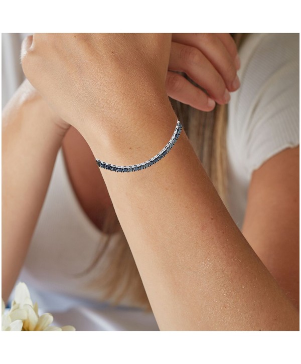 Black Spinel Tennis Adjustable Bracelet