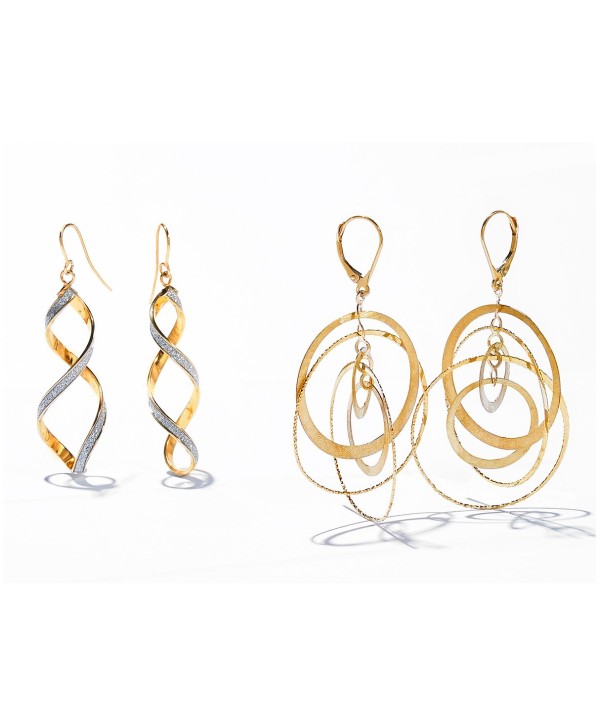 Multi-Circle Orbital Drop Earrings in 14k Gold