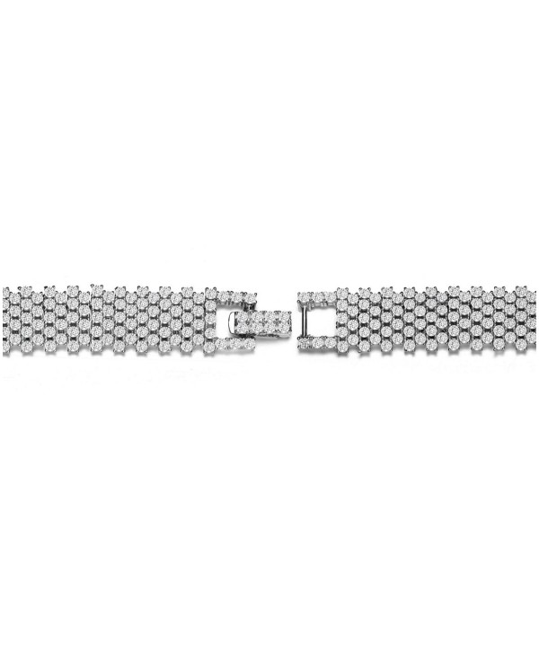 Exquisite White Gold-Plated Link Bracelet