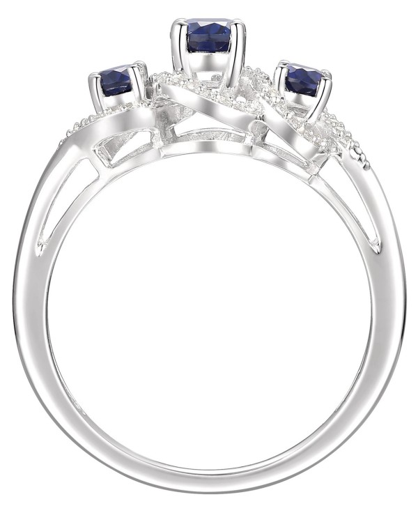 Sapphire (3/4 ct. t.w.) & Diamond (1/10 ct. t.w.) Statement Ring