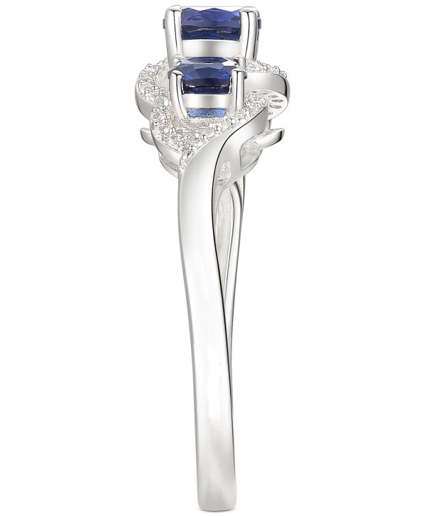 Sapphire (3/4 ct. t.w.) & Diamond (1/10 ct. t.w.) Statement Ring