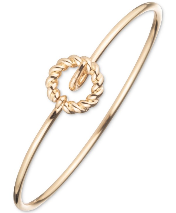 Gold-Tone Rope Bangle Bracelet