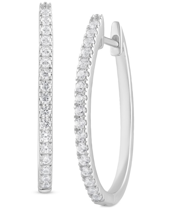 Diamond Medium Hoop Earrings (1/2 ct. t.w.)