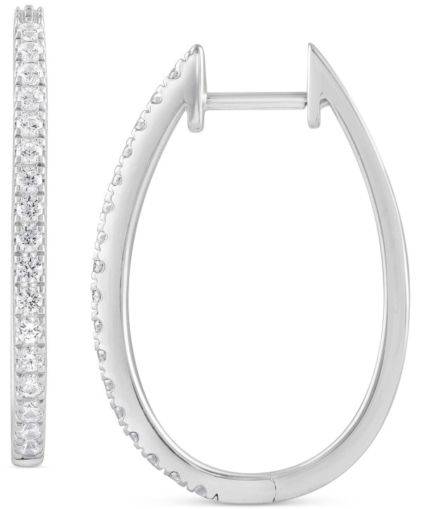 Diamond Medium Hoop Earrings (1/2 ct. t.w.)