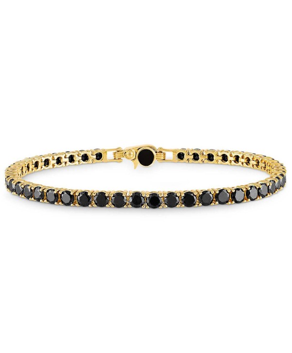 Black Spinel Tennis Bracelet (13 ct. t.w.) in 14k Gold-Plated