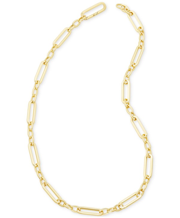 14k Gold-Plated Interlocked Oval Link 20