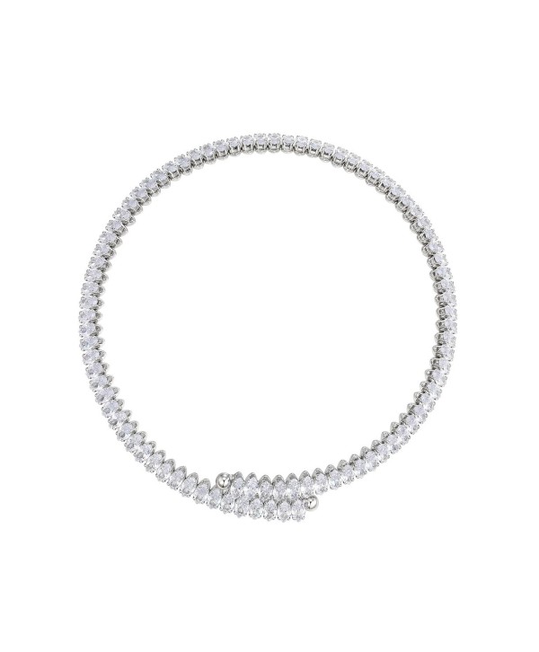 Cubic Zirconia Marquise Collar Necklace