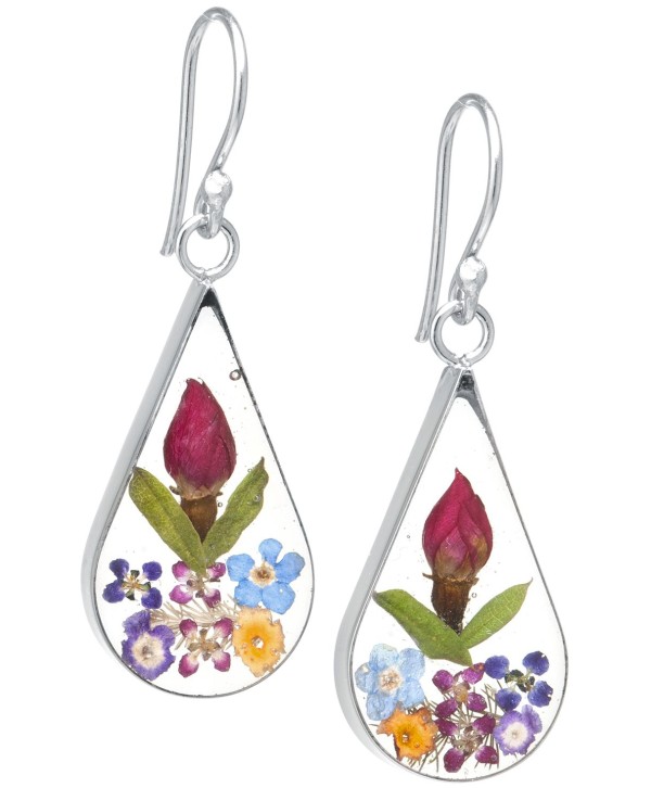 Medium Teardrop Dried Flower Earrings