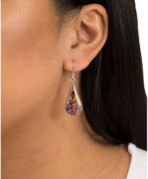 Medium Teardrop Dried Flower Earrings