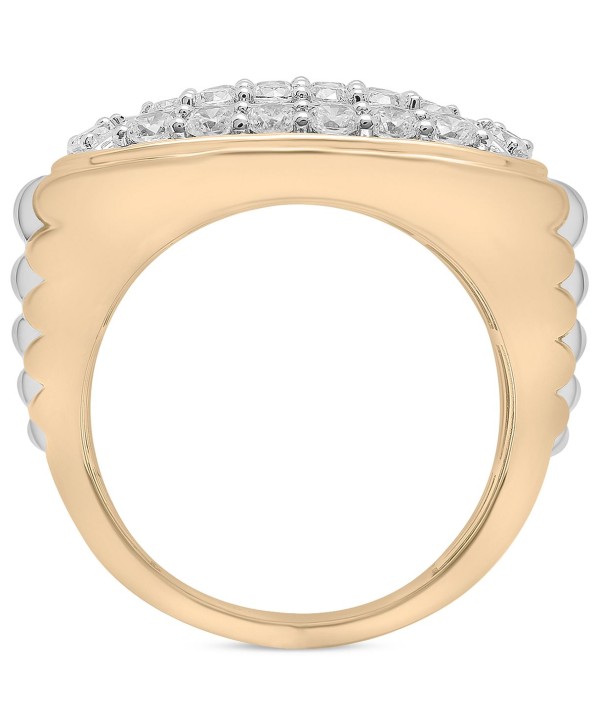 Men's Diamond Cluster Two-Tone Ring (2 ct. t.w.) in 10k Gold