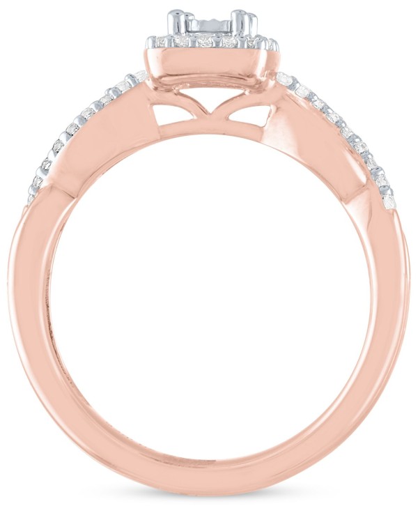 Diamond Bridal Set (1/4 ct. t.w.) in 14k Rose Gold Over