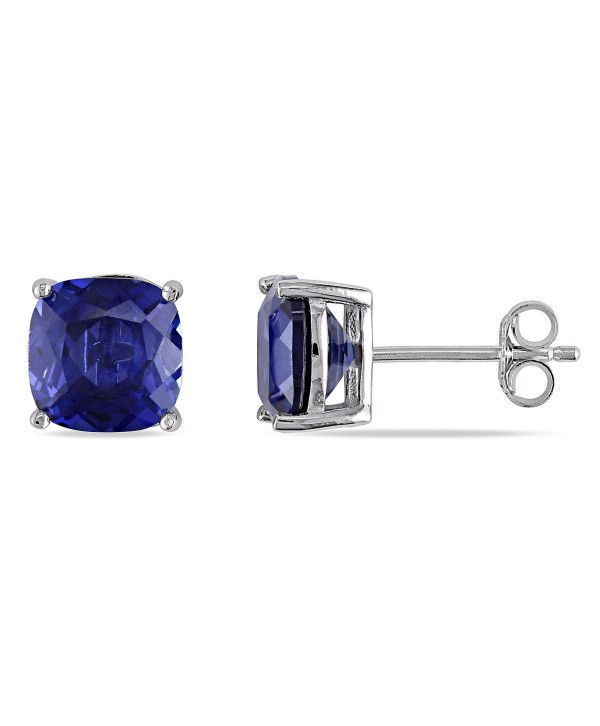 Created Sapphire (6 ct. t.w.) Cushion Stud Earrings