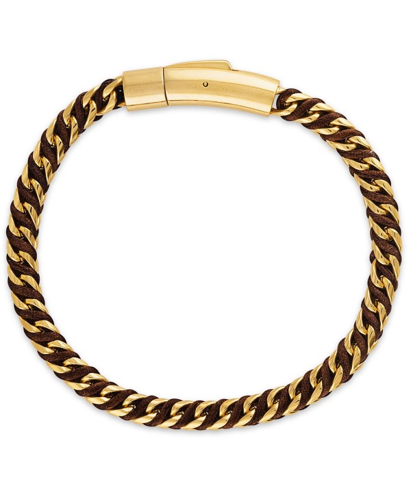 Cord Statement Bracelet in Gold Ion-Plated Stainless Steel or Stainless Steel